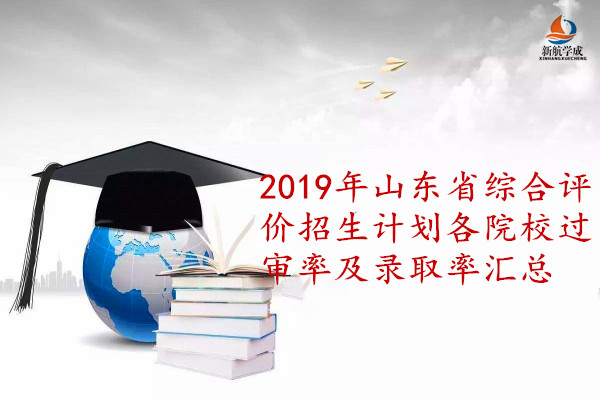 2019年山东省综合评价招生计划各院校过审率及录取率汇总