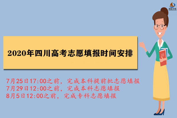 2020年四川高考志愿填报时间安排