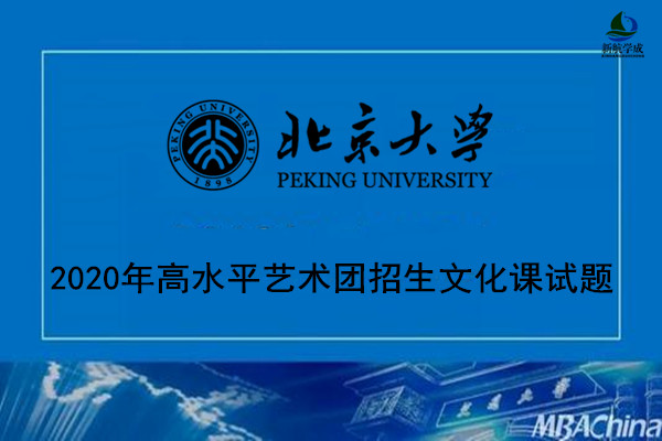 2020年北京大学高水平艺术团招生文化课试题