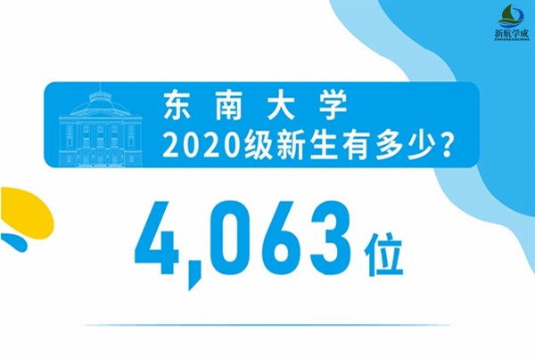 2020年东南大学本科新生大数据 综合评价录取141人