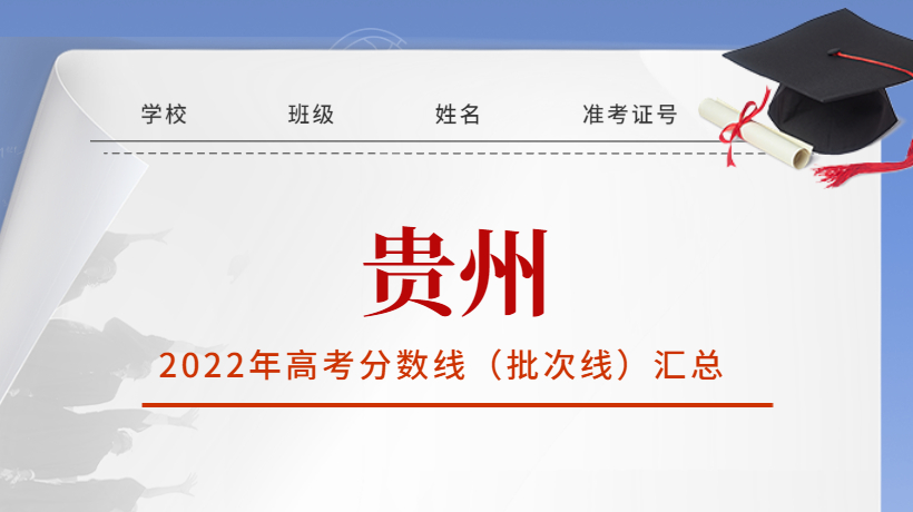 2022年贵州省高考分数线(批次线)