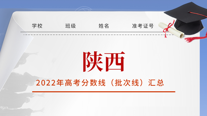 2022年陕西省高考分数线(批次线)