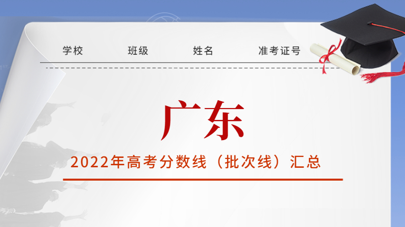 2022年广东省高考分数线（批次线）