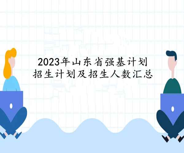 2023年山东省强基计划招生计划及招生人数汇总