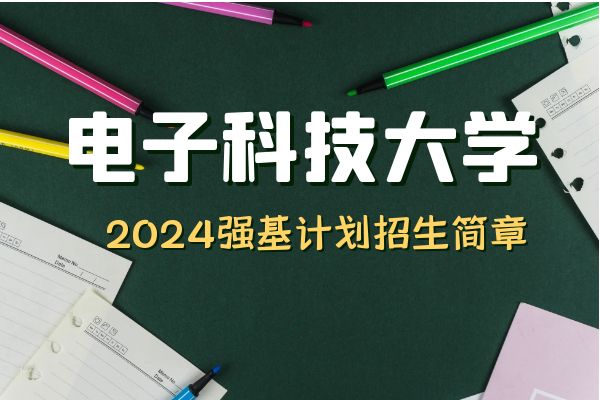 2024年电子科技大学强基计划招生简章